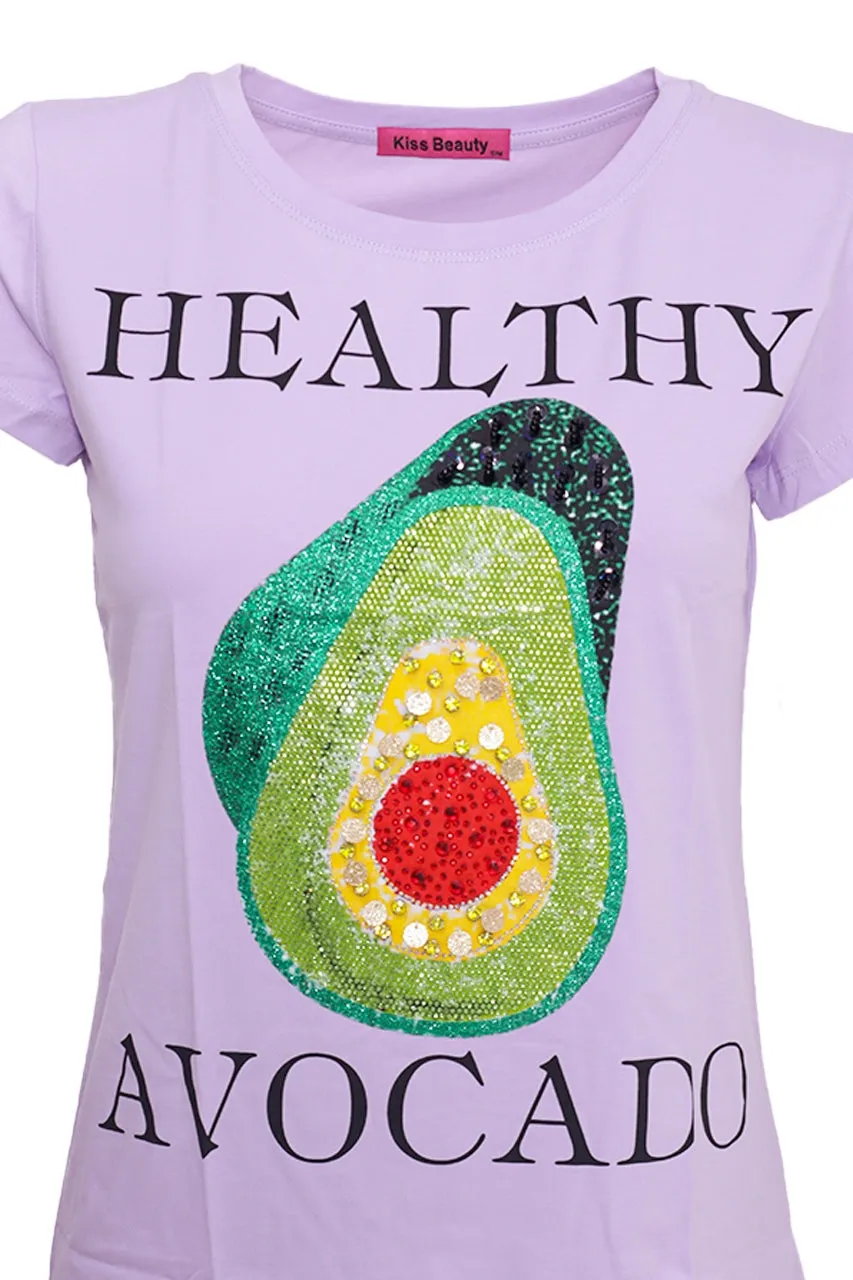 Blusa con Diseño de Aguacate Kiss & Love 9335