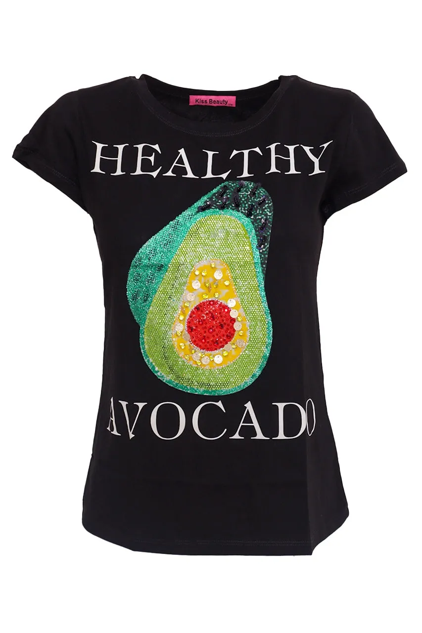 Blusa con Diseño de Aguacate Kiss & Love 9335