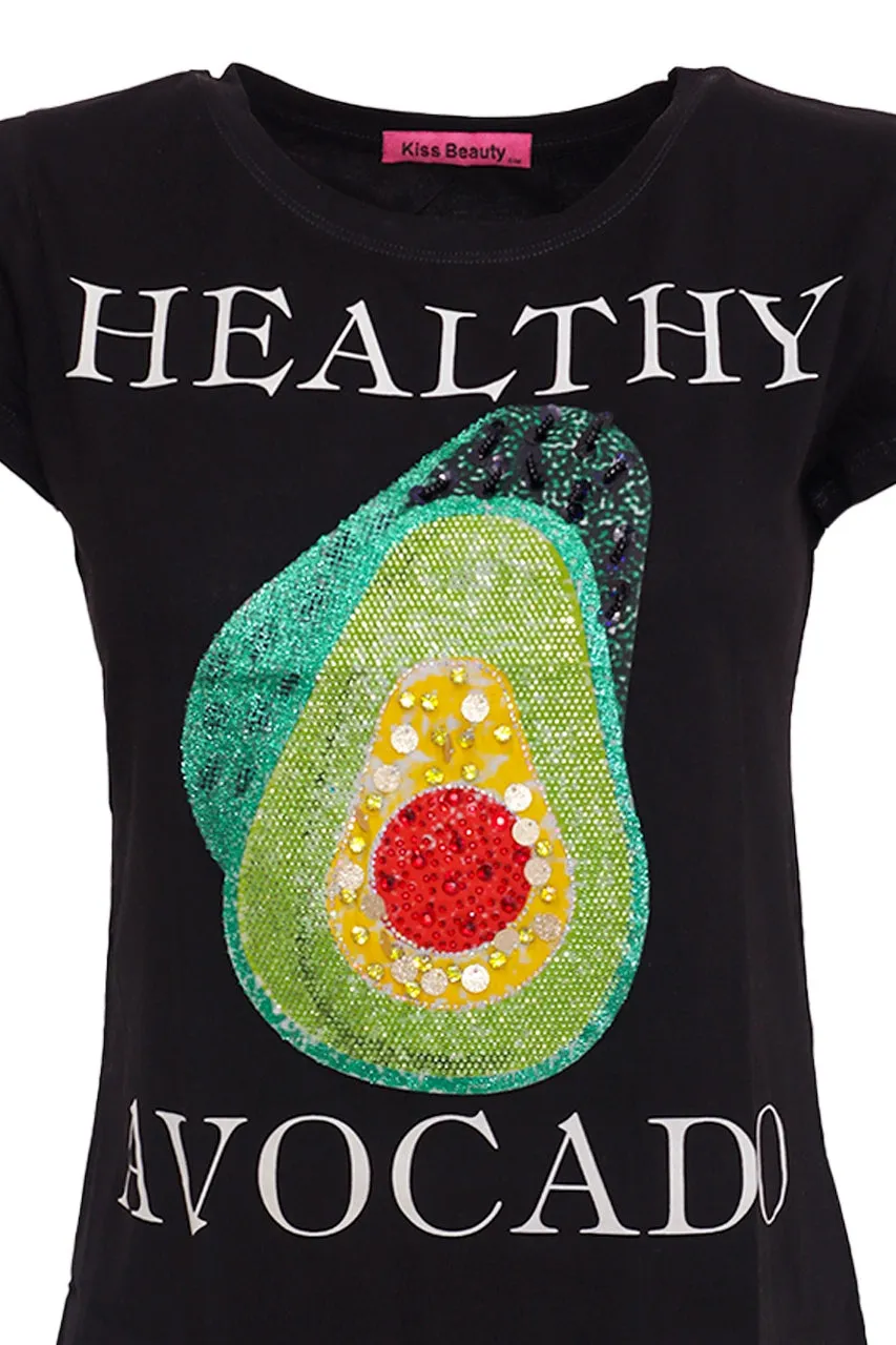 Blusa con Diseño de Aguacate Kiss & Love 9335