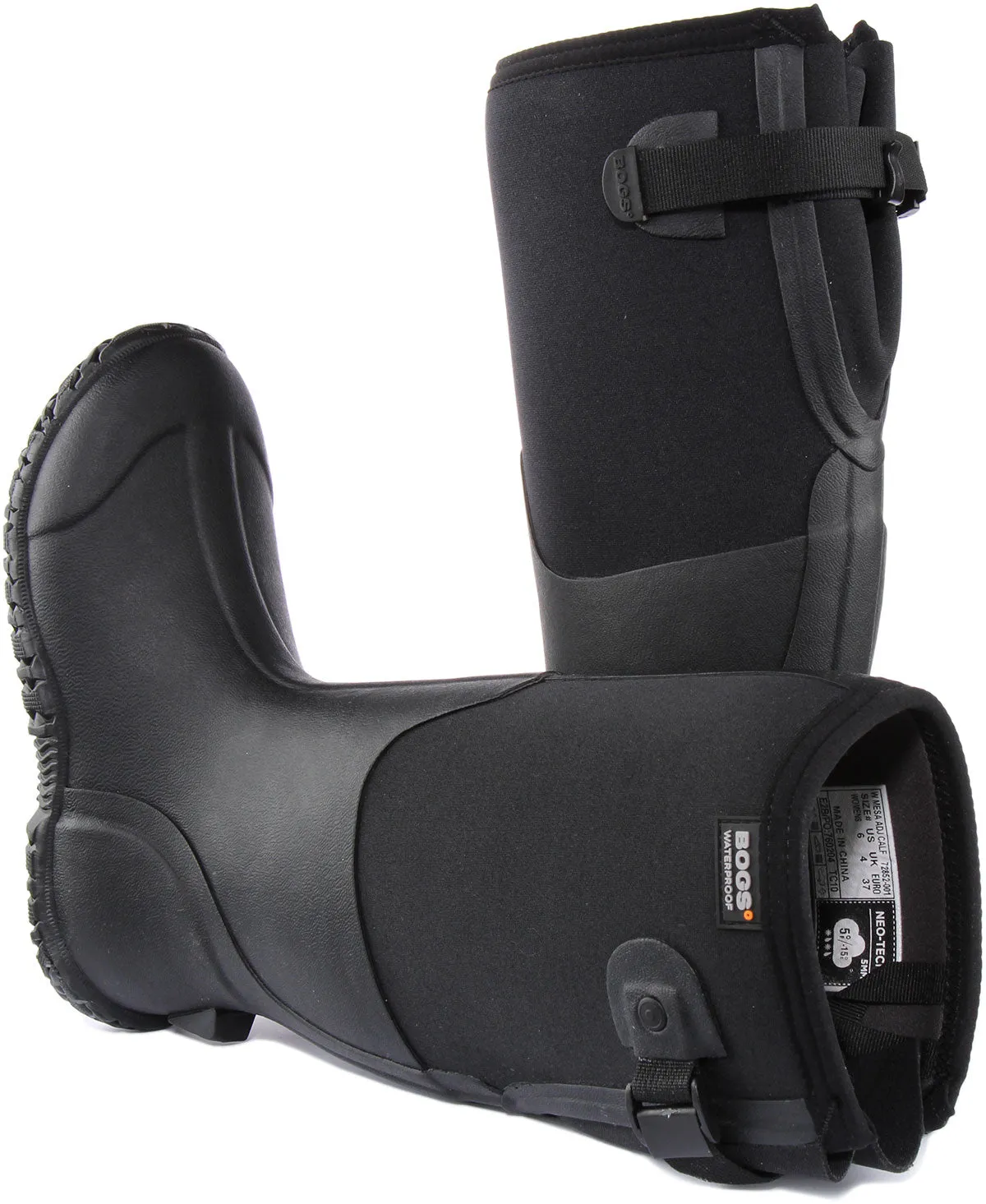 Bogs Mesa Bota de becerro impermeable ajustable para mujer en negro