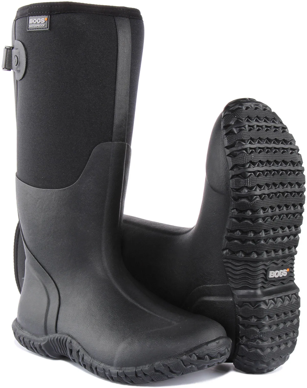Bogs Mesa Bota de becerro impermeable ajustable para mujer en negro