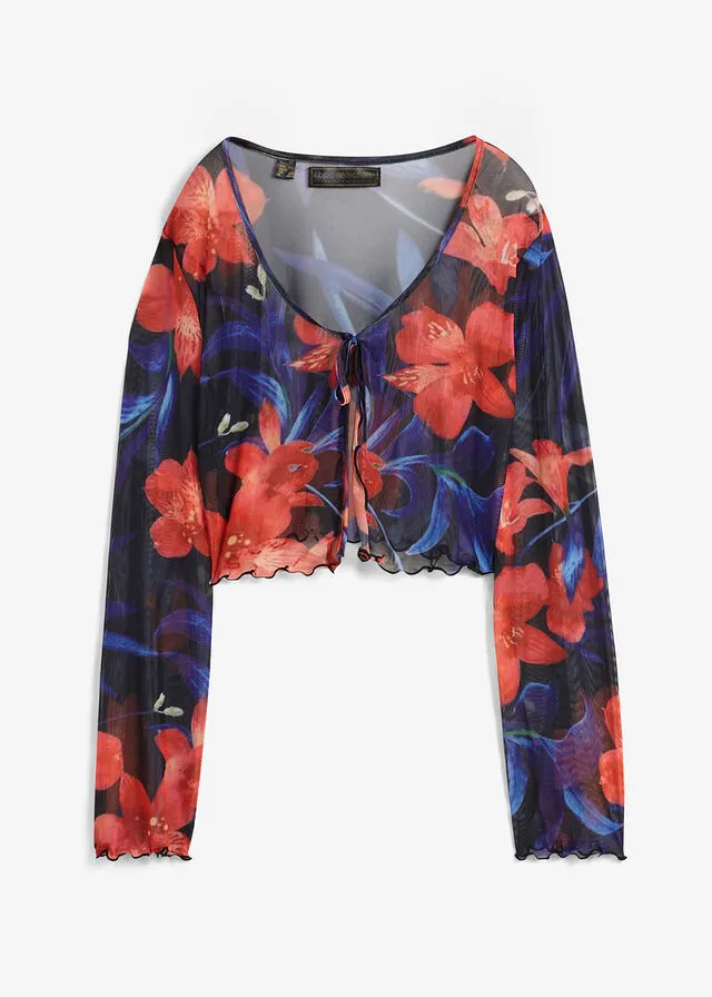 BOLERO LIGERO NEGROVERDE OSCUROZAFIROPINK LADY CON FLORES