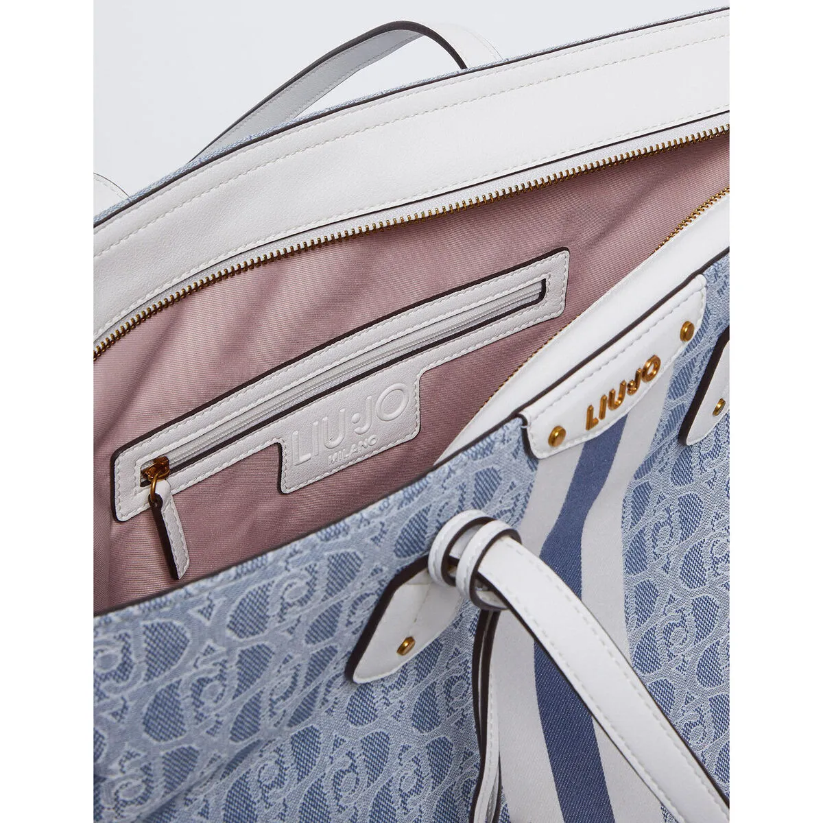 Bolso tote con jacquard logotipo