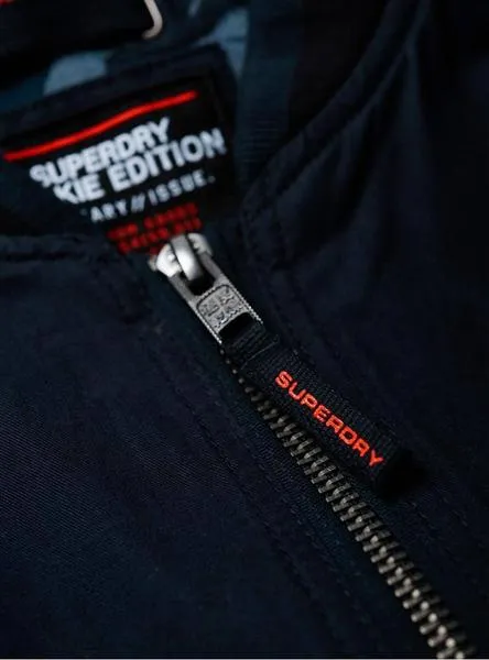 bomber superdry rookie azul para hombre