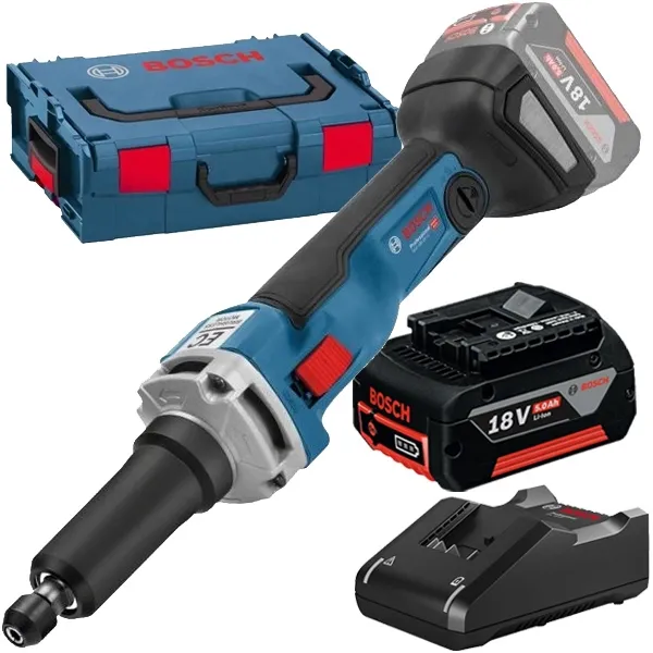 BOSCH  GGS 18V23 LC  AMOLADORA RECTA SIN BATERíAS Y CARGADORES, LIION, 18 V,  AH, 6 MM, CAJA ESPECIAL + BOSCH  GBA 18 V  