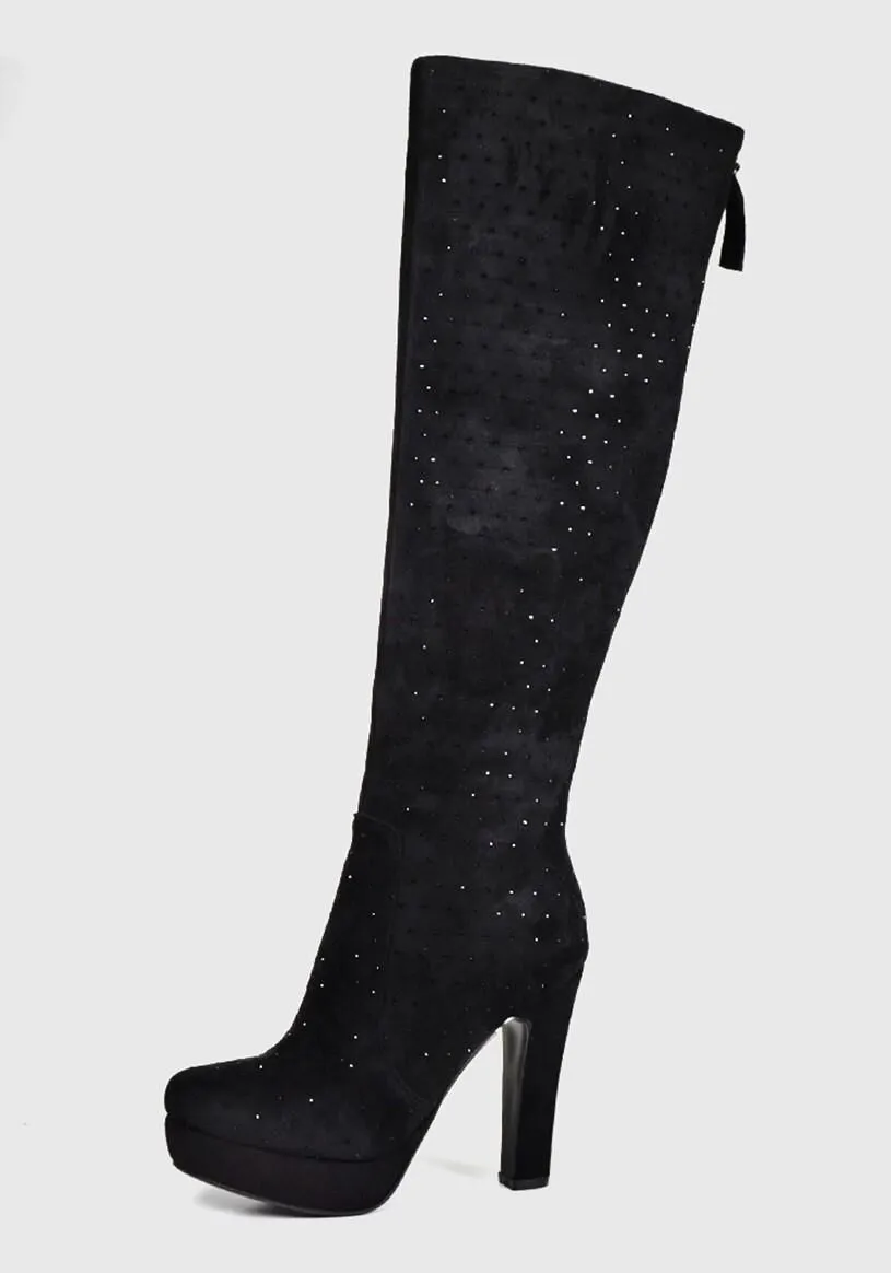 Bota Dalma Negro Con Brillos