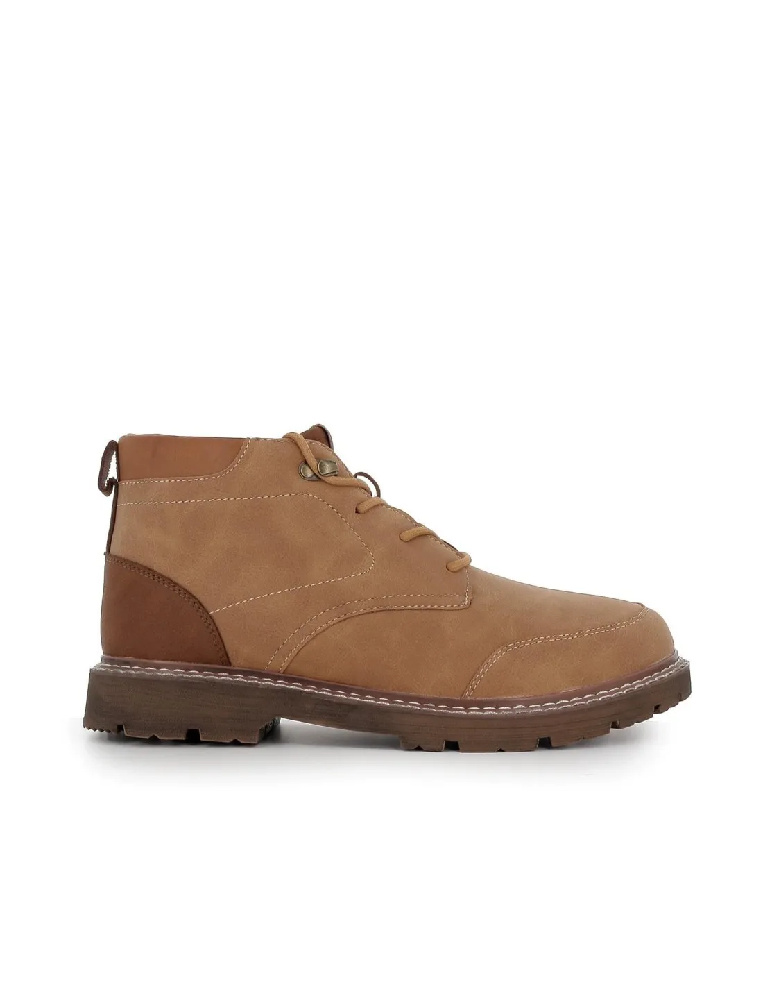 Bota de hombre con cordeones y suela de goma cuero Mustang