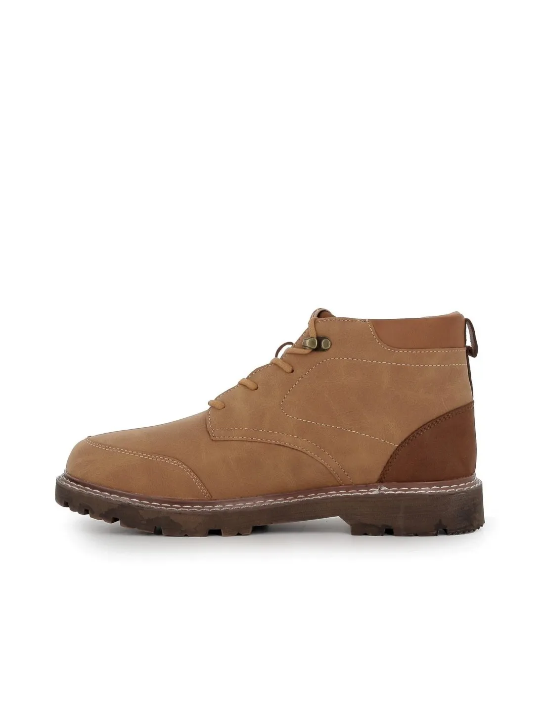 Bota de hombre con cordeones y suela de goma cuero Mustang