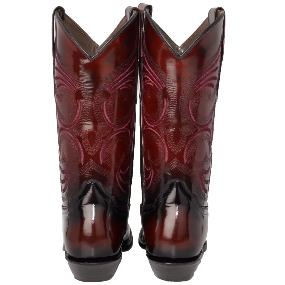 BOTAS DE CUERO ORIGINAL CAMALEON HORMA PUNTAL COLOR VINO JB900CVINO