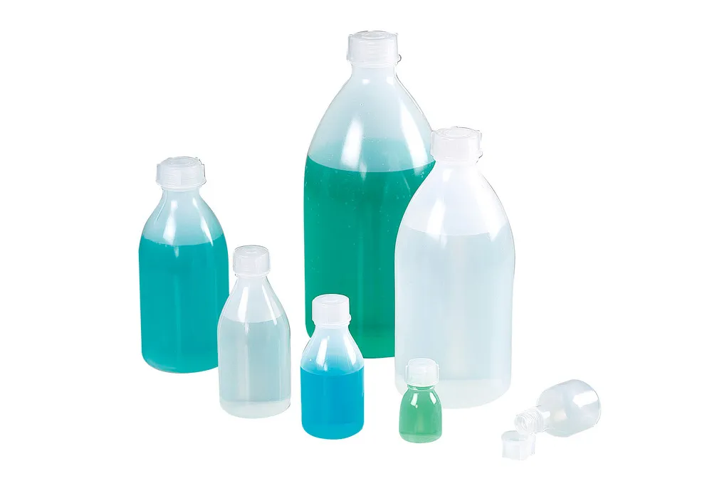 Botellas de cuello estrecho Bio en Green PE, con tapón roscado, 10 ml, 24 uds.