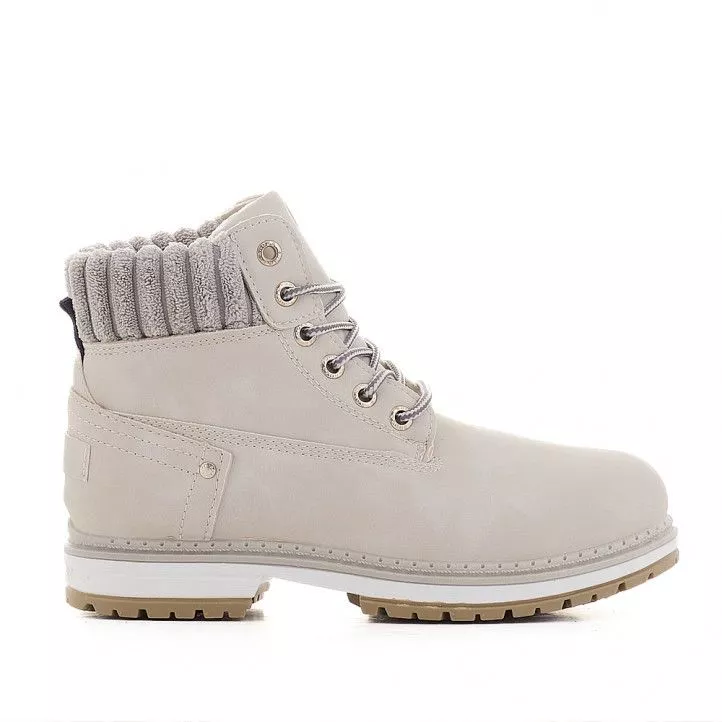BOTINES PLANOS STAY BLANCO ROTO DE ESTILO MONTAñA A57832