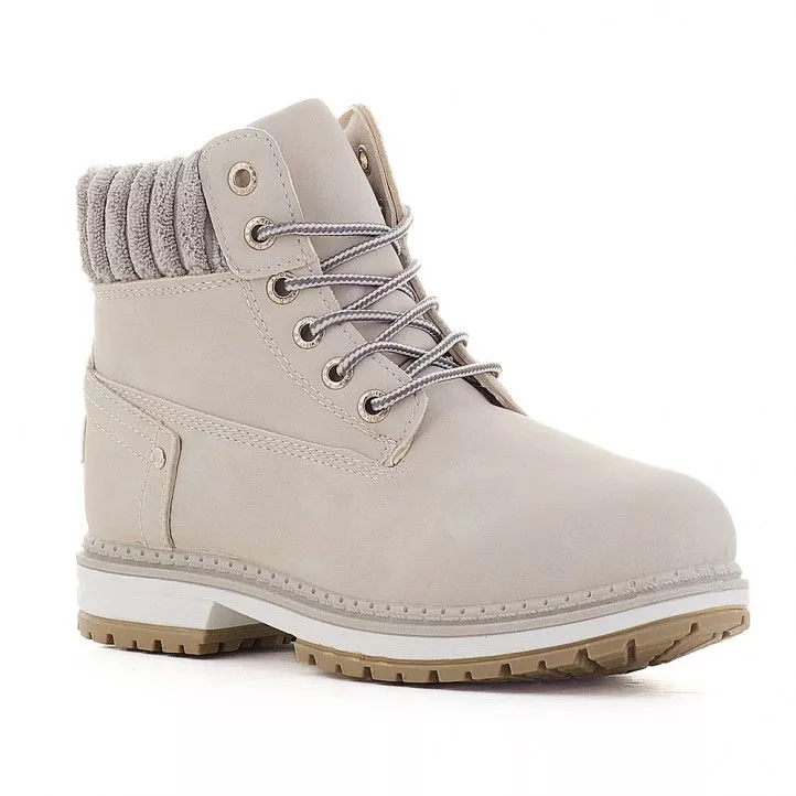 BOTINES PLANOS STAY BLANCO ROTO DE ESTILO MONTAñA A57832