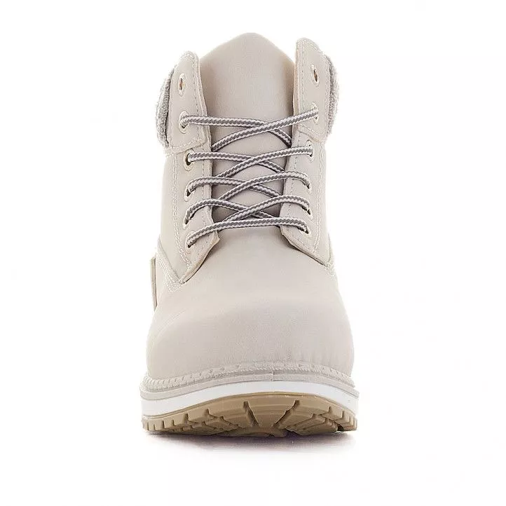 BOTINES PLANOS STAY BLANCO ROTO DE ESTILO MONTAñA A57832