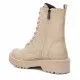 Botines planos Xti 043504 estilo militar con cremallera y cordones en beige