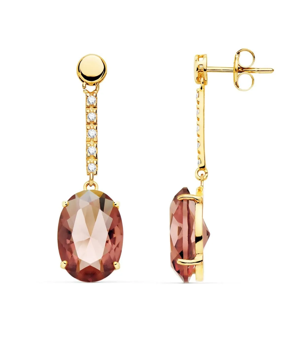 Boucles d'oreilles Manhattan Or Jaune 18K Alexandrite