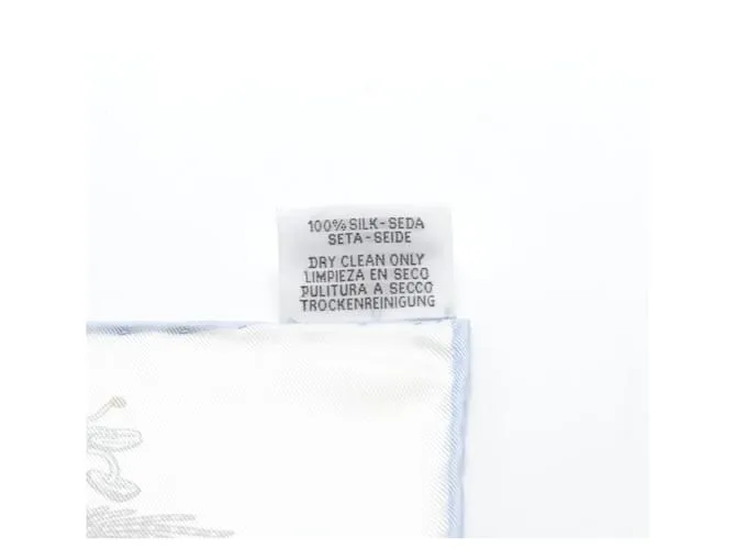 Bufanda Hermès Carré 90 Paraíso Precioso Blanco Multicolor 