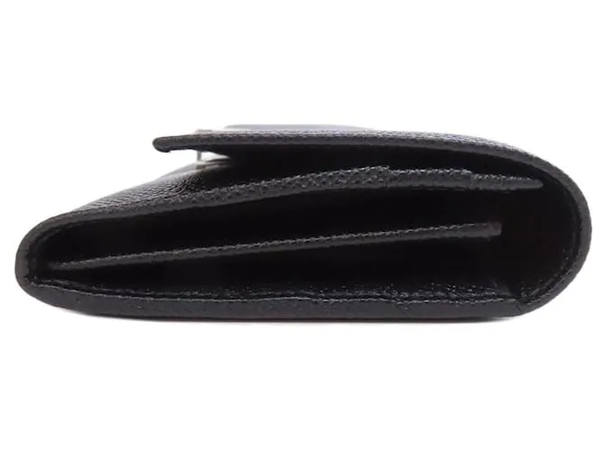 Bulgari Cartera larga de cuero negro Bvlgari 