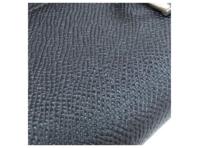 Bulgari Cartera larga de cuero negro Bvlgari 