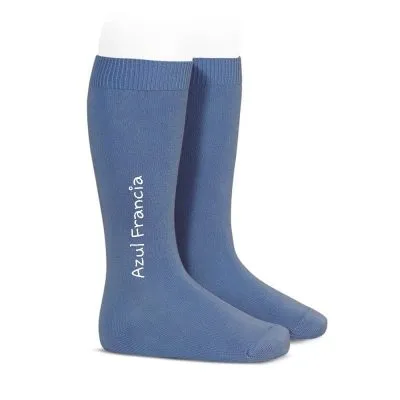 Calcetin Alto Unisex Algodón Cóndor P250082 Liso 449 AZUL FRANCIA