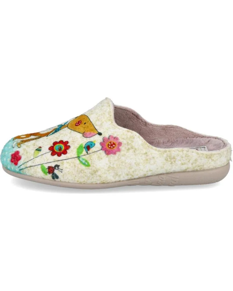 CALZADO DE CASA DE MUJER VULLADI 3235327 ZAPATILLAS DE CASA MUJER BEIG