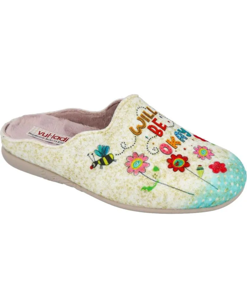 CALZADO DE CASA DE MUJER VULLADI 3235327 ZAPATILLAS DE CASA MUJER BEIG