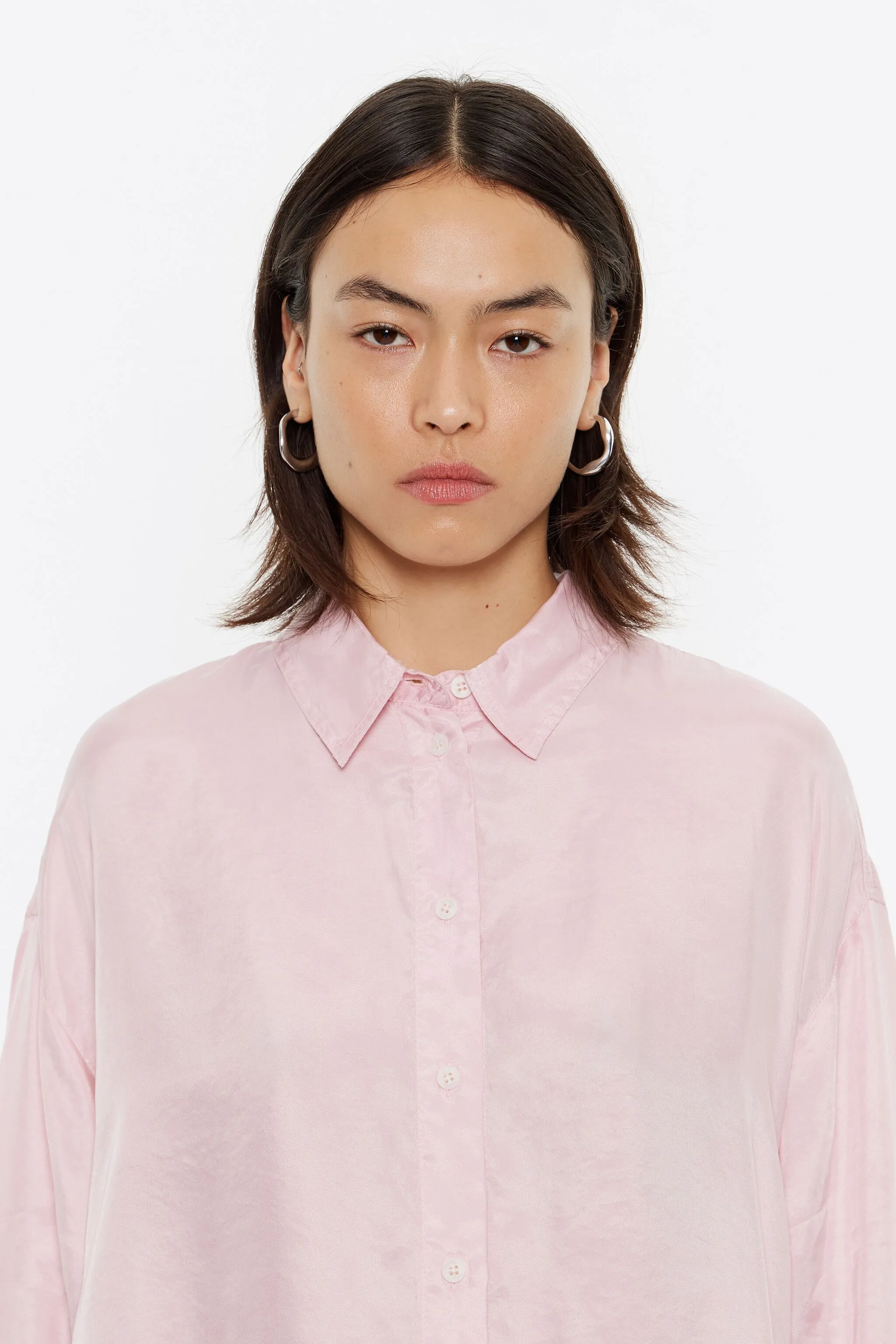 Camisa boxy rosa