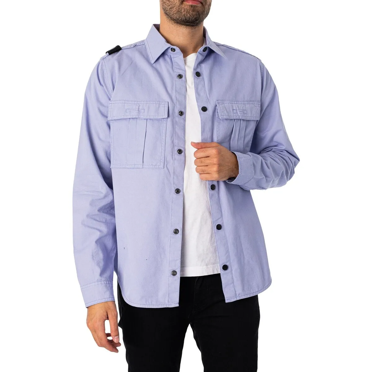 Camisa Desfile Con Bolsillo De Parche