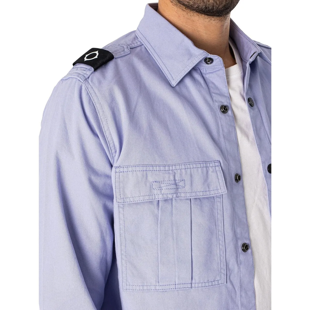 Camisa Desfile Con Bolsillo De Parche