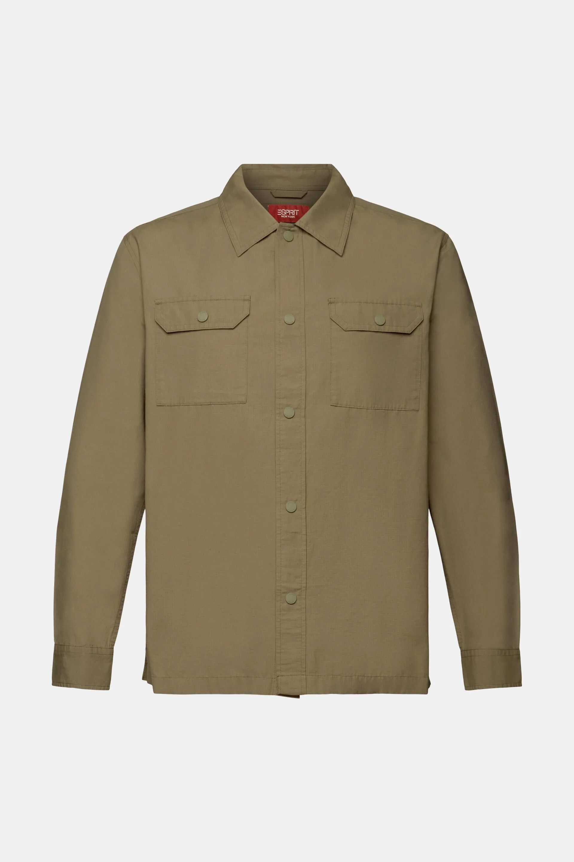 Camisa estilo militar, mezcla de algodón