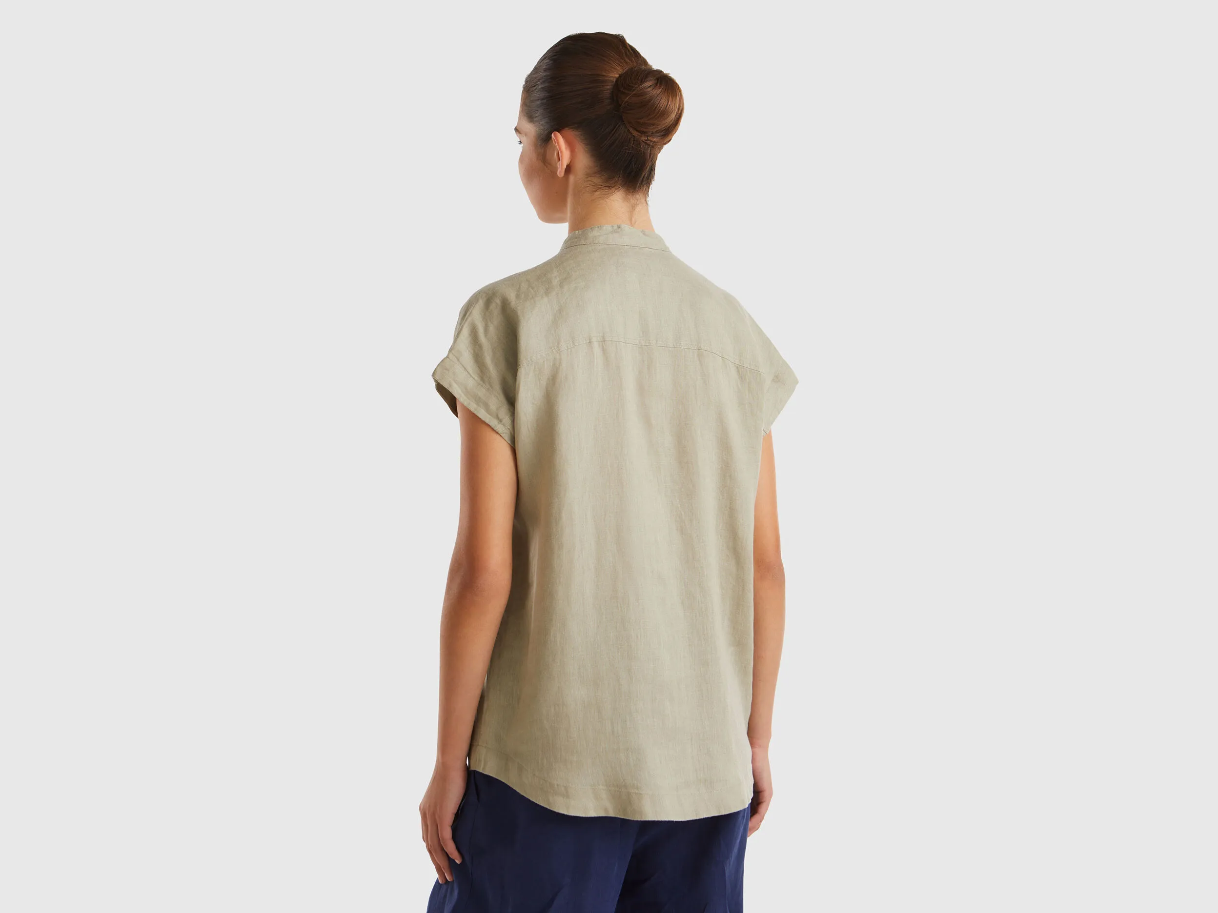 Camisa mao de lino puro
