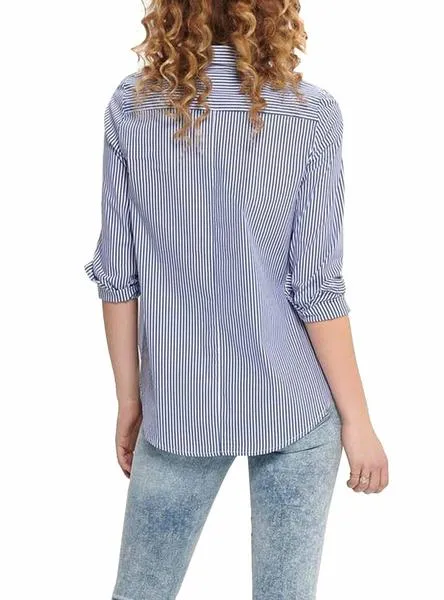 camisa only sacra azul para mujer