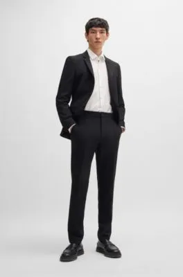 Camisa slim fit en popelín de algodón de planchado fácil