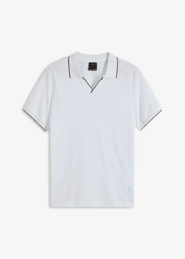 CAMISETA DE TIPO POLO BLANCONEGRO