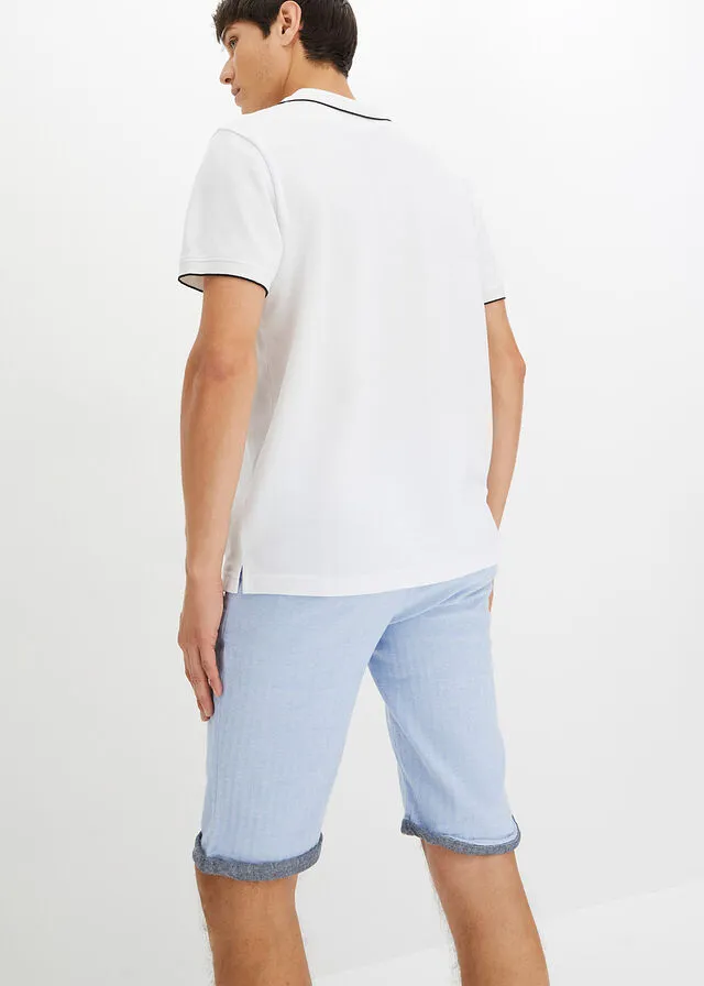 CAMISETA DE TIPO POLO BLANCONEGRO
