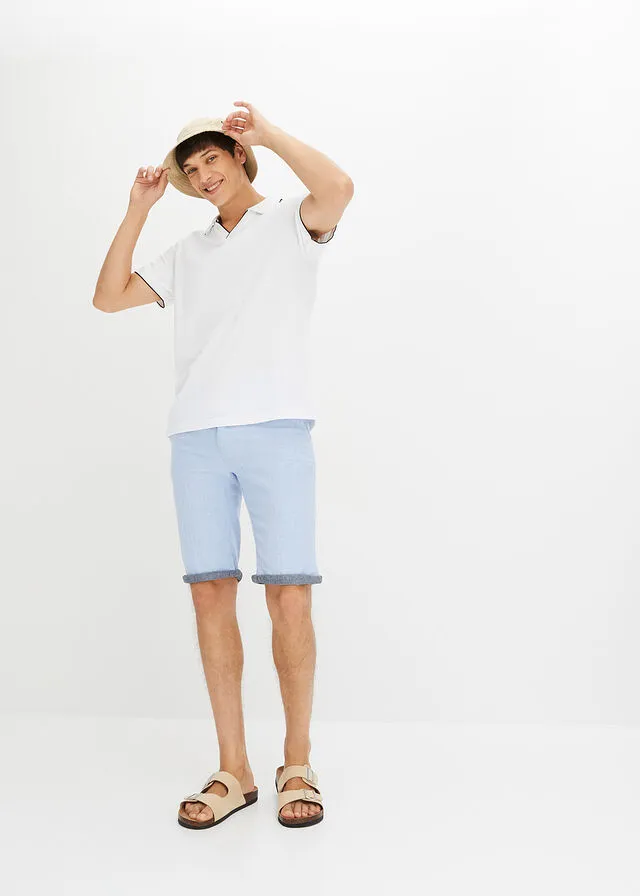 CAMISETA DE TIPO POLO BLANCONEGRO