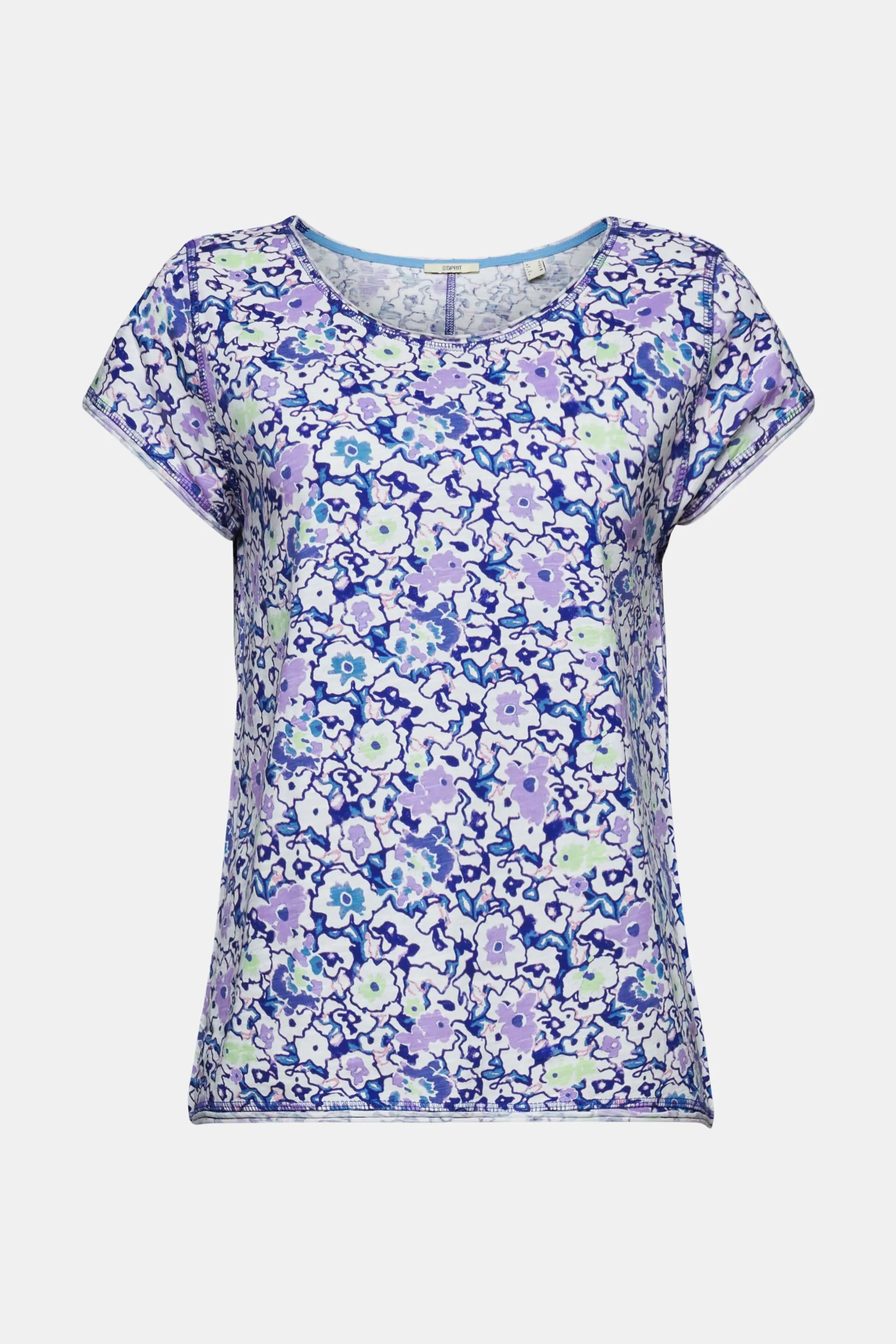 Camiseta estampada con borde enrollado