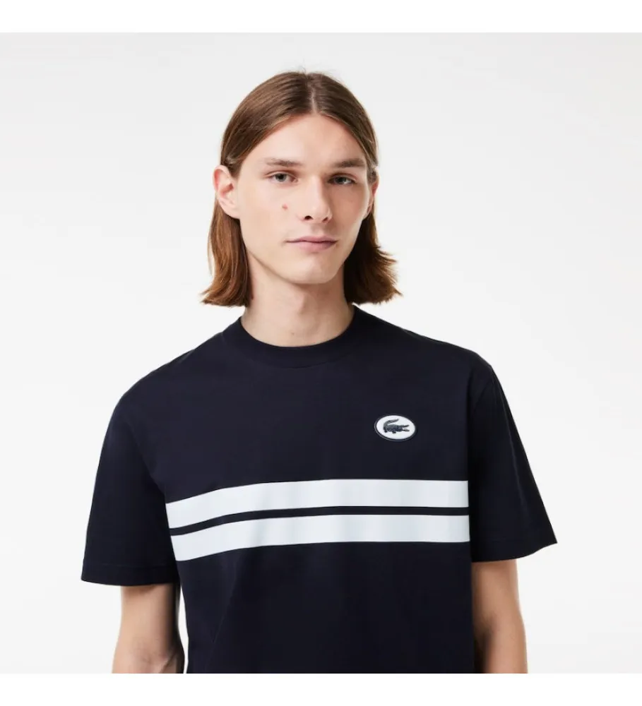 CAMISETA HERITAGE DE ALGODÓN CON ESTAMPADO marino