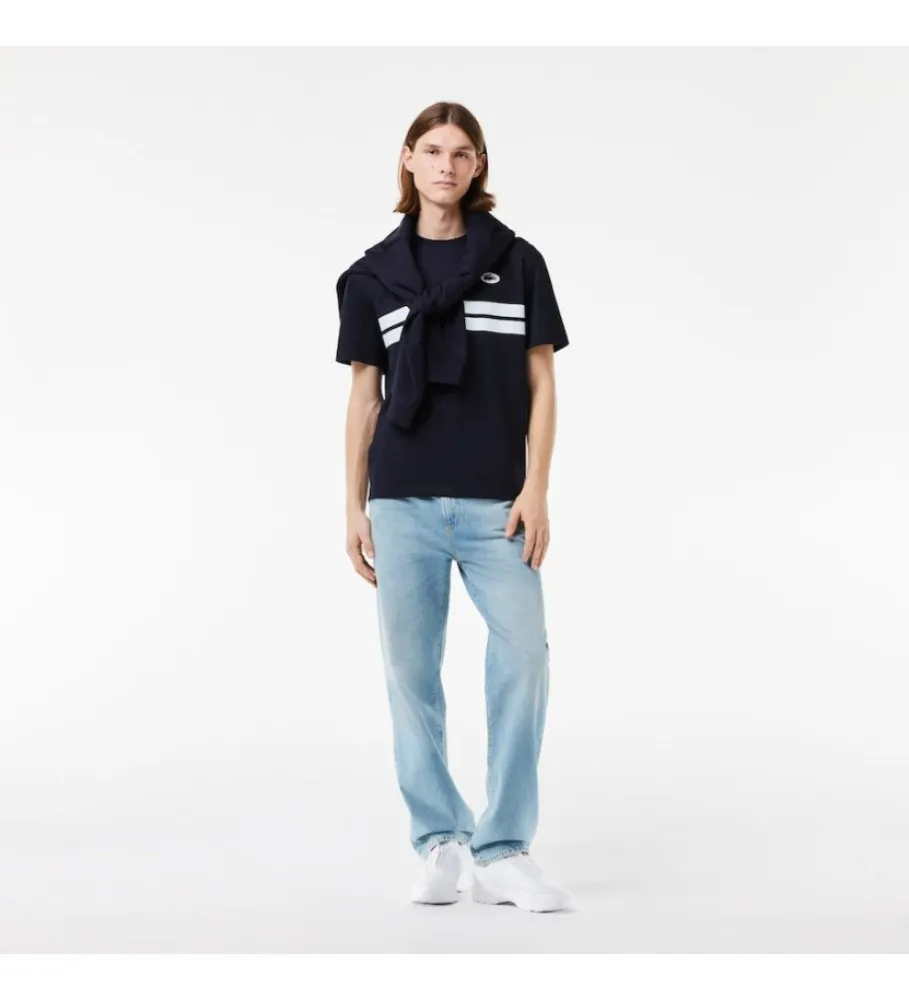 CAMISETA HERITAGE DE ALGODÓN CON ESTAMPADO marino