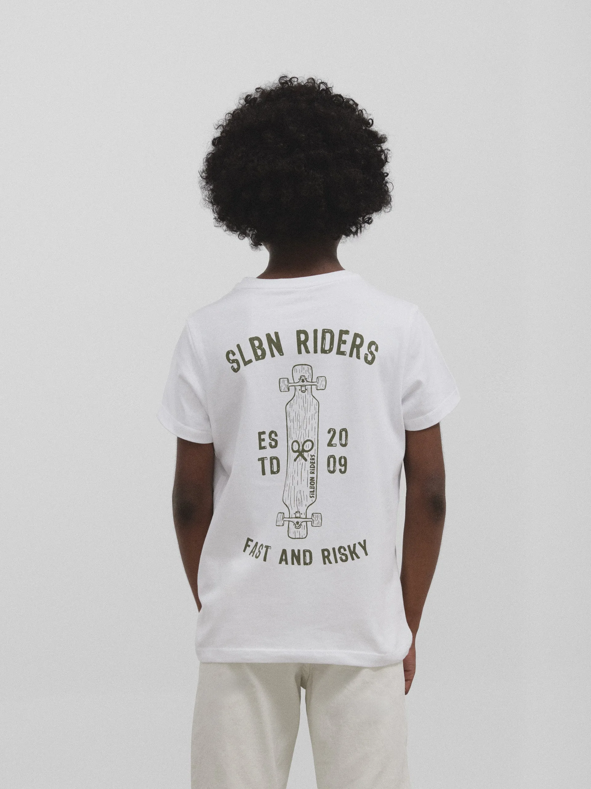 Camiseta kids silbon riders blanca