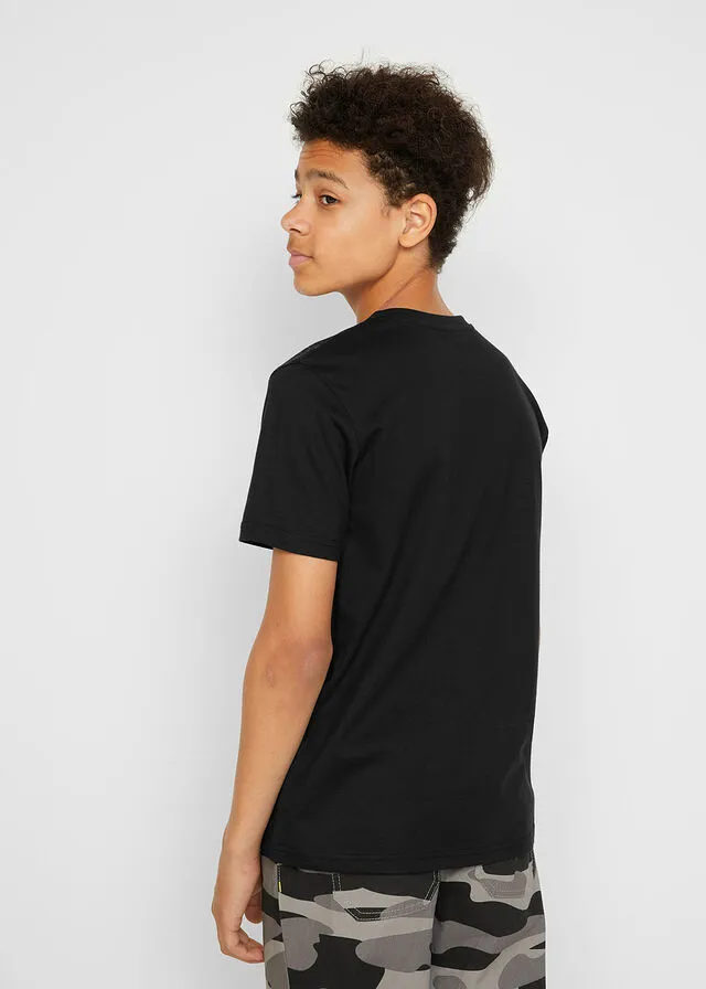 Camiseta Negro estampado