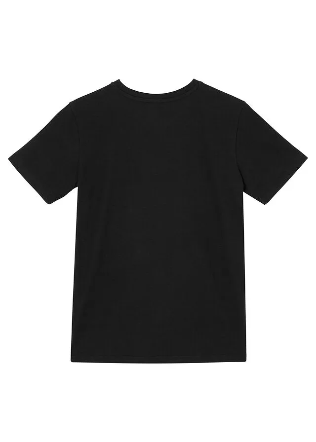 Camiseta Negro estampado
