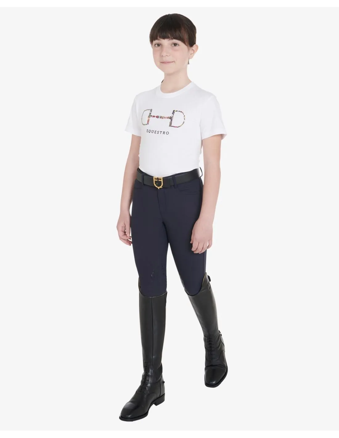 CAMISETA NIÑO SLIM FIT CON FILETE EQUESTRO