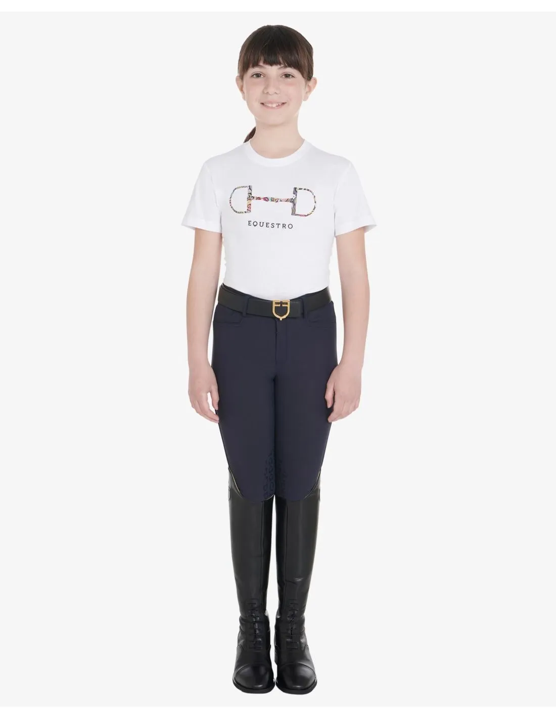CAMISETA NIÑO SLIM FIT CON FILETE EQUESTRO