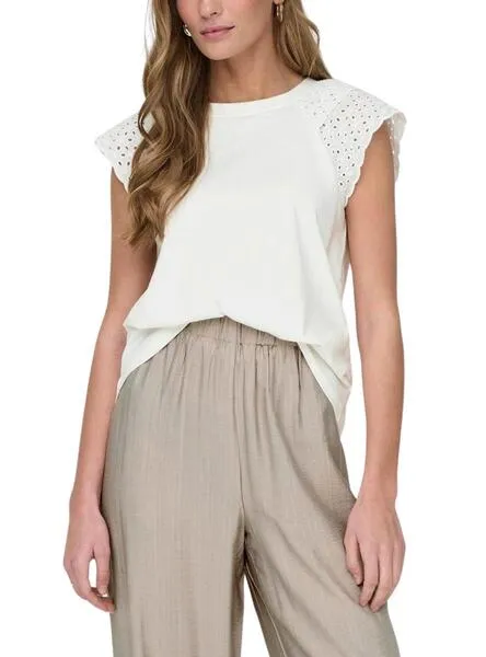 Camiseta Only Xiana Blanco Para Mujer