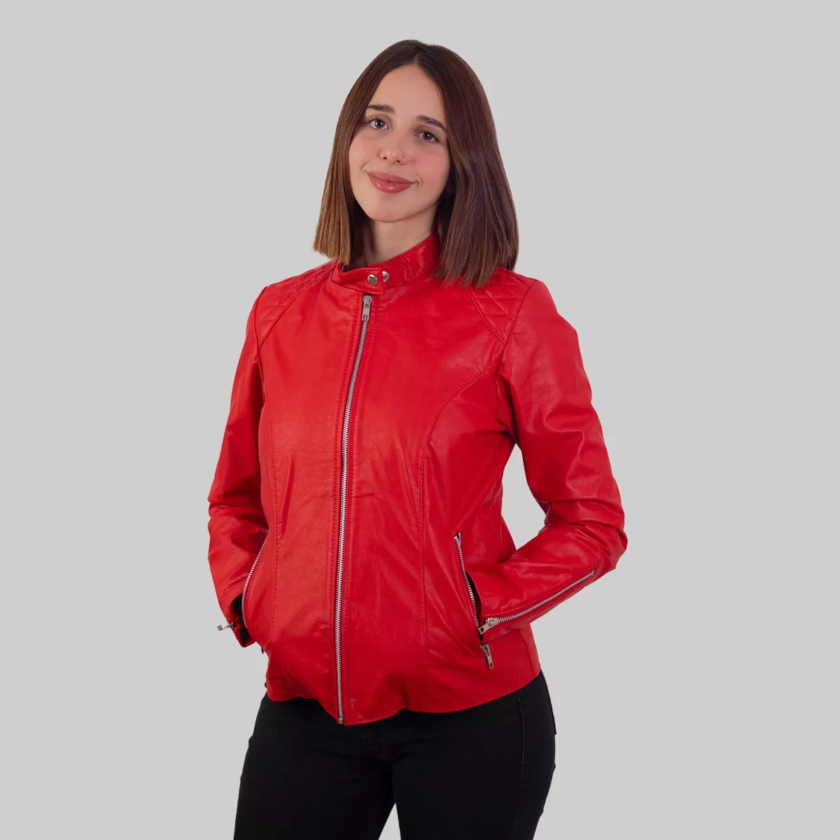 CAMPERA DE CUERO VACUNO 100% LEGITIMO DE MUJER  ART: 126