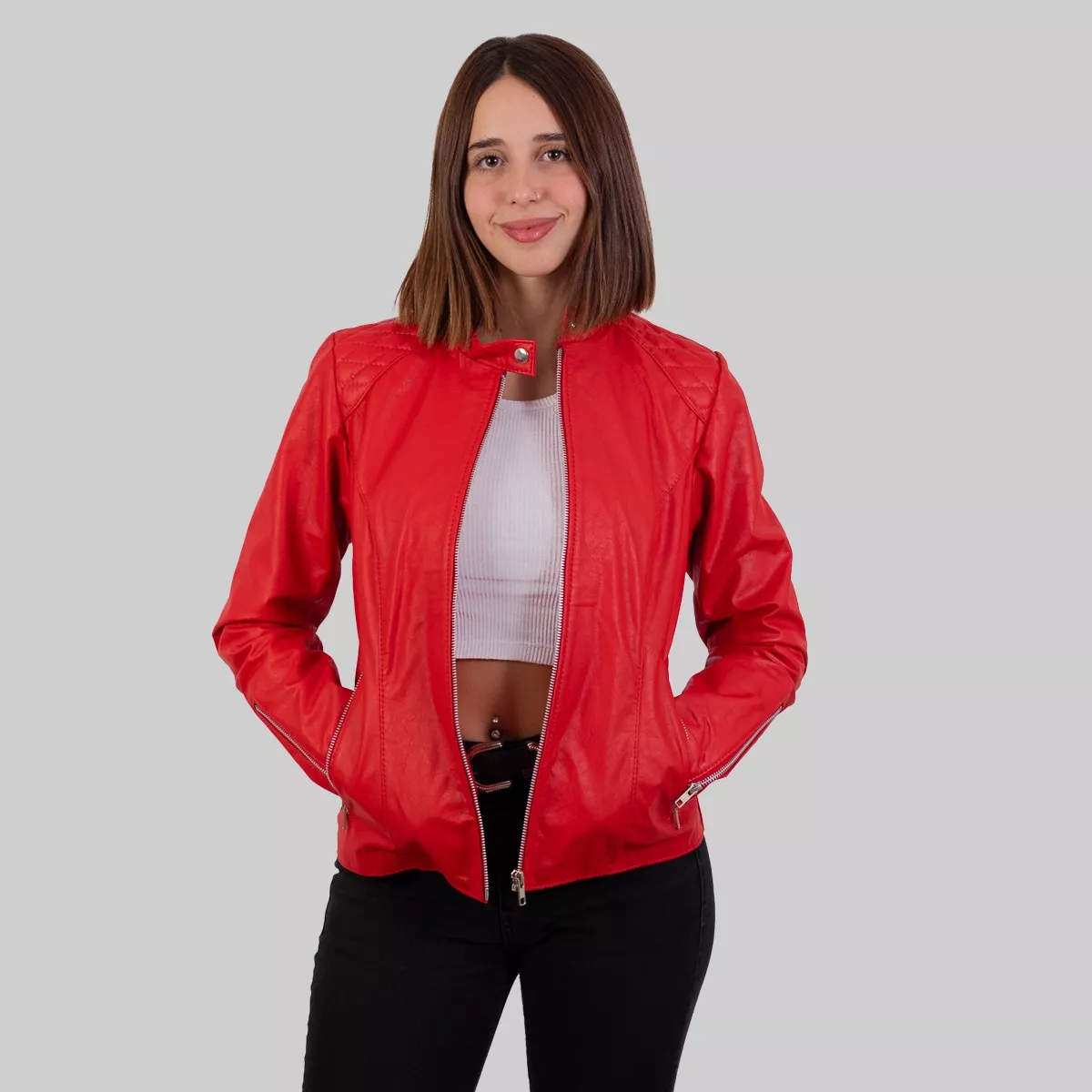 CAMPERA DE CUERO VACUNO 100% LEGITIMO DE MUJER  ART: 126