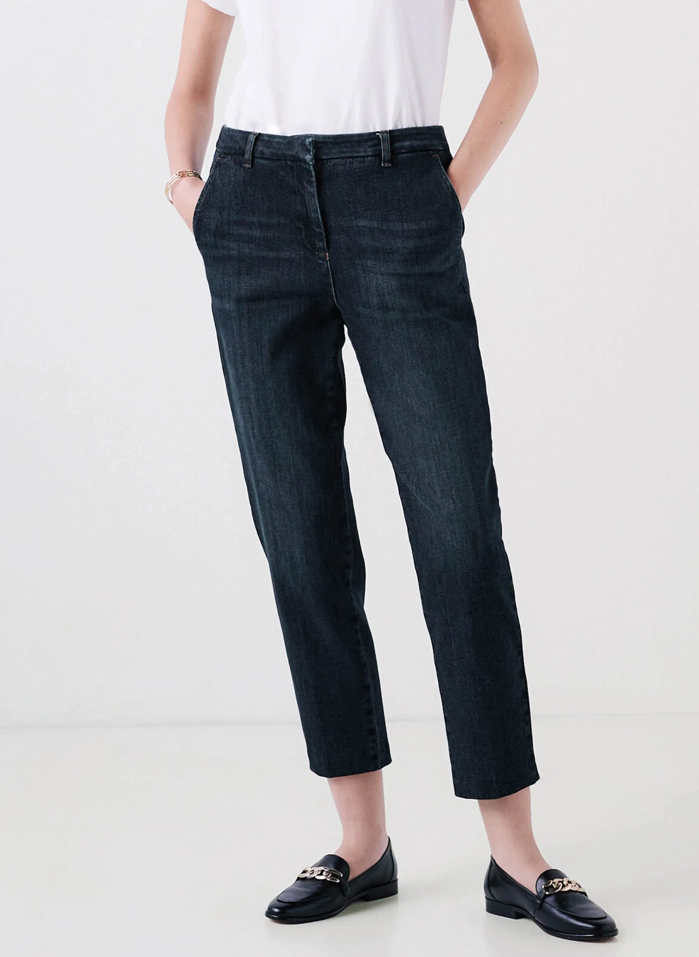 CAROLL PSIDIKO  PANTALóN RECTO ESTILO CIGARRILLO EN AZUL