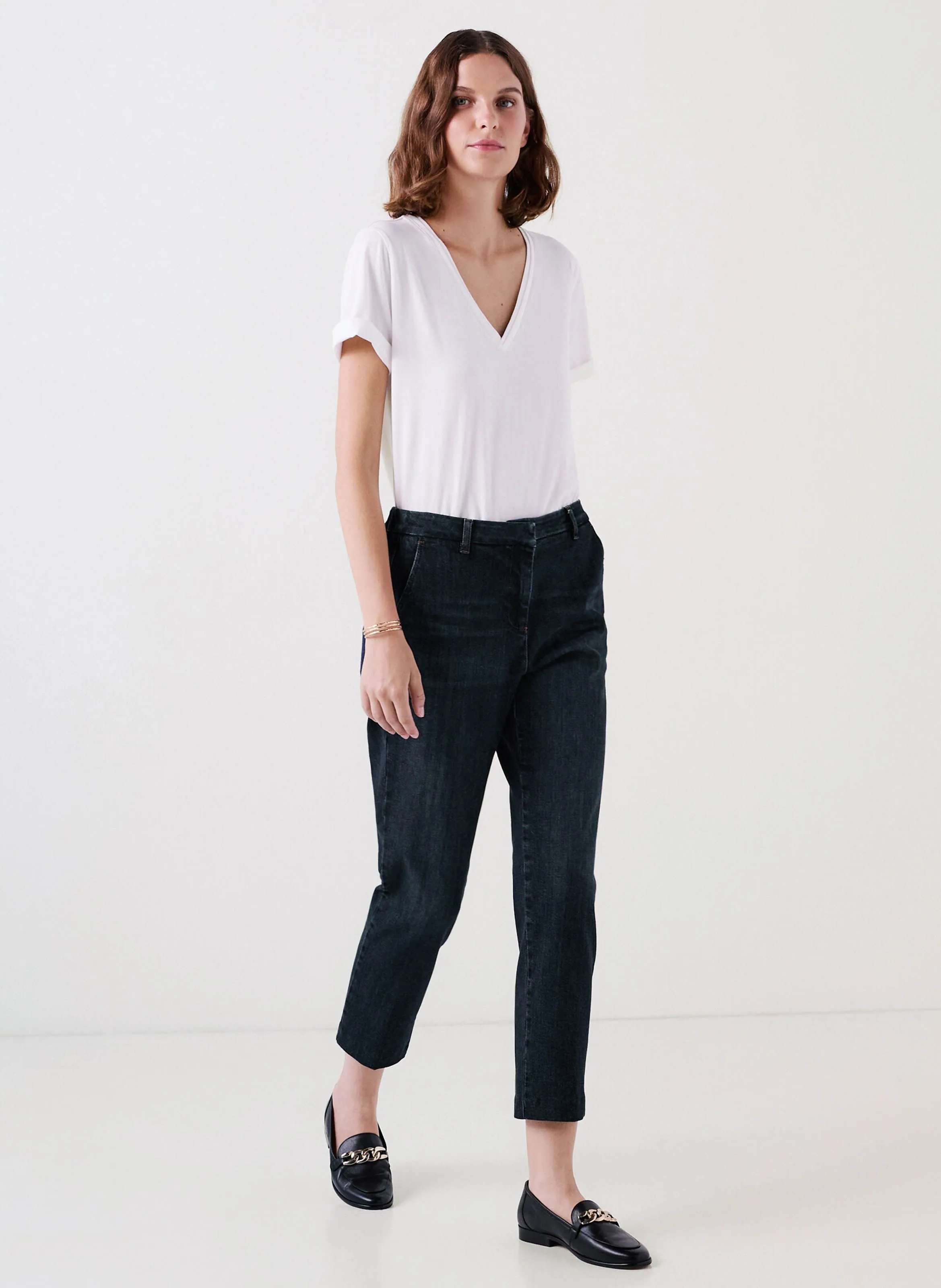 CAROLL PSIDIKO  PANTALóN RECTO ESTILO CIGARRILLO EN AZUL
