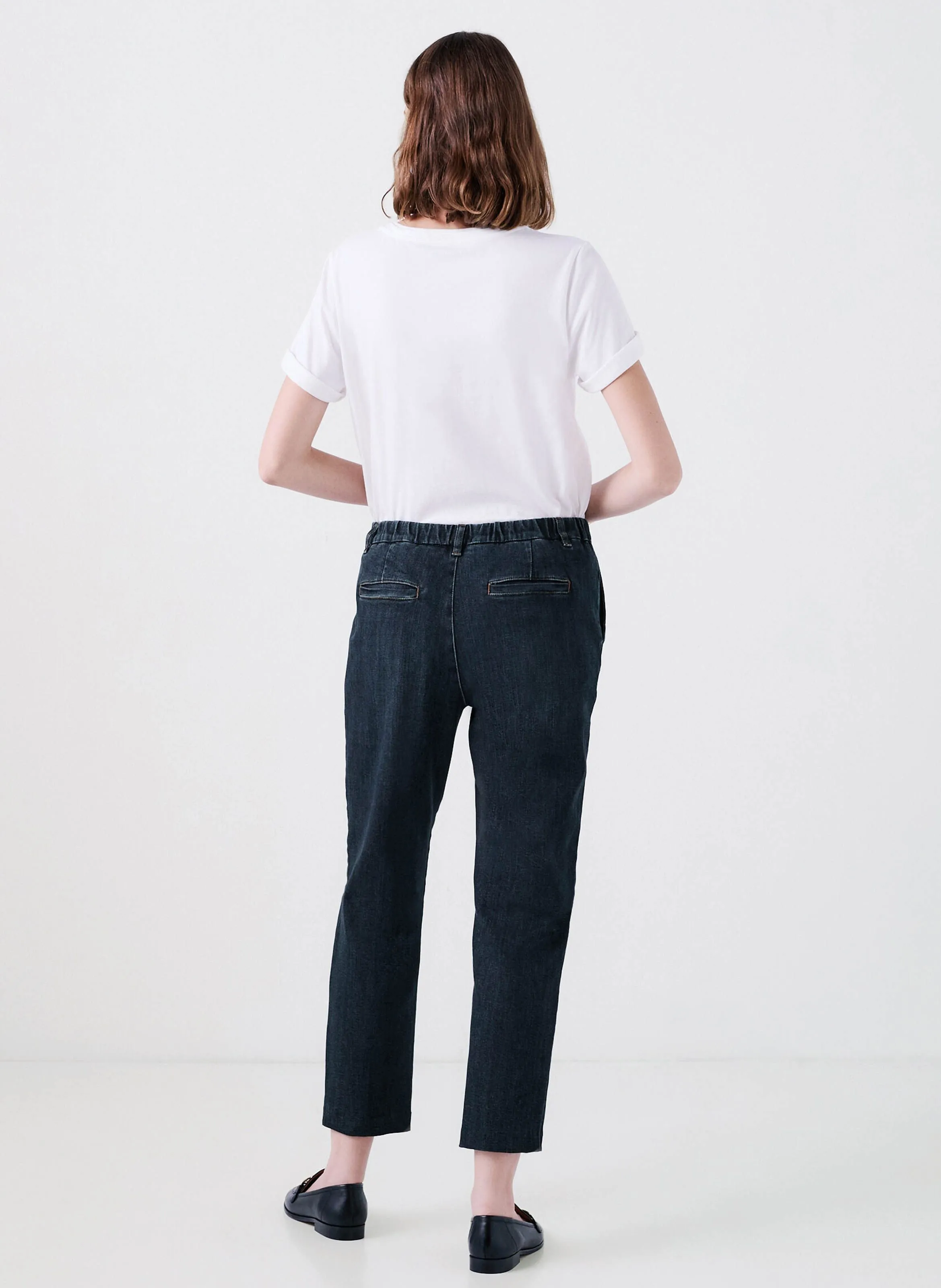 CAROLL PSIDIKO  PANTALóN RECTO ESTILO CIGARRILLO EN AZUL