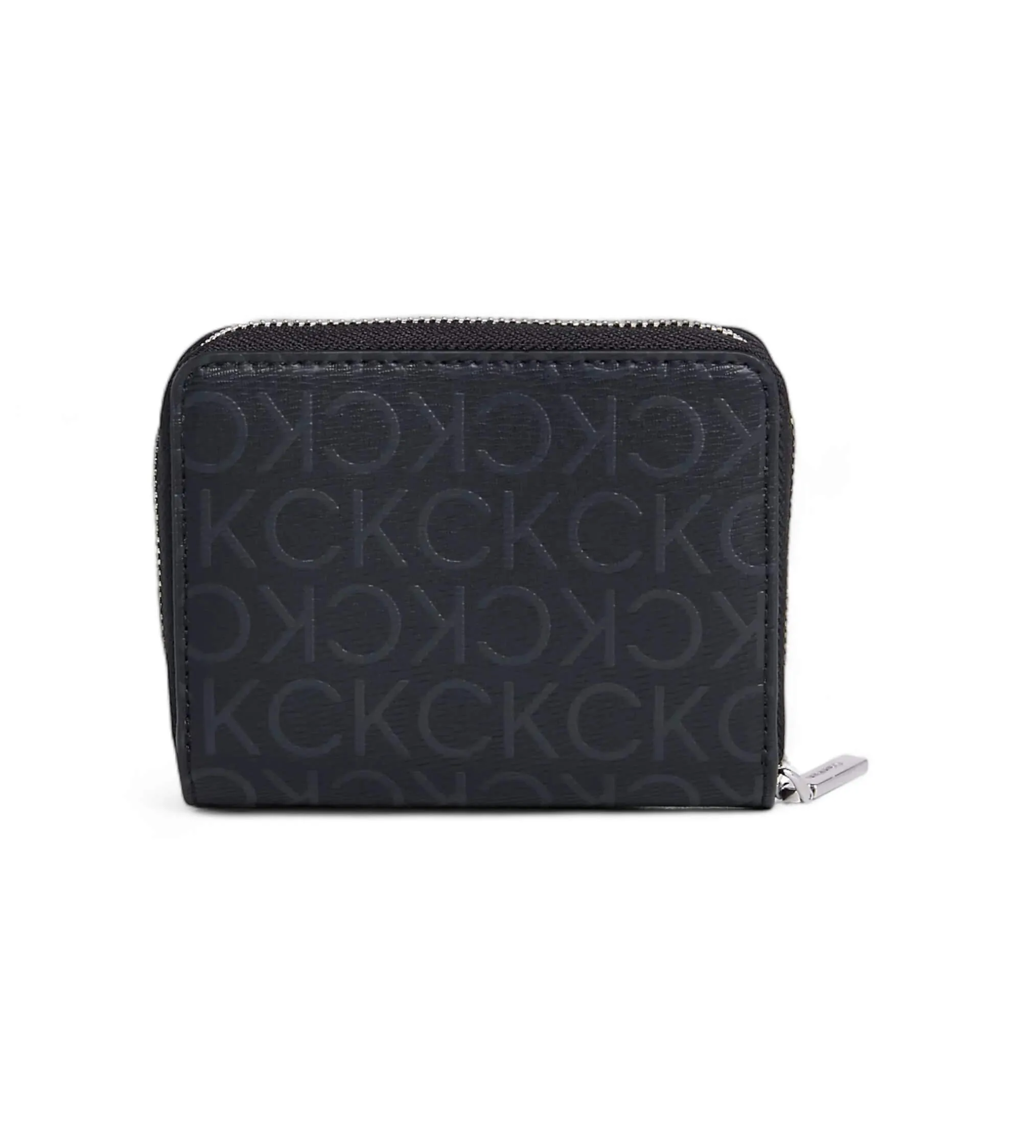 Cartera de piel con cremallera en el contorno con RFID negro